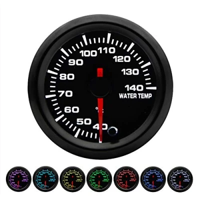 Afbeelding van ETOPARS 2&quot; 52mm Watertemperatuurmeter Auto Motor Digitaal Wit 7 Kleuren Indicator Licht Elektrische Temperatuur Meter Gauge Rook Tint Len Wijzer