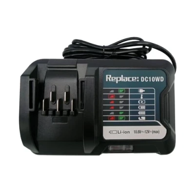 Afbeelding van DC10WD Makita Vervangende Lader voor DC10SB DC10WC, Compatibel met Accu BL1021B BL1041B BL1015 BL1016, 10,8V 12V CXT Lithium