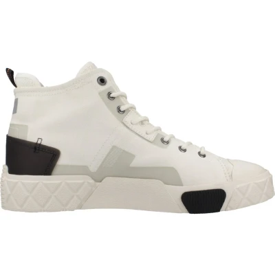 Afbeelding van Palladium ACE CITY Shell CHUK 2 Sneakers hoog, Maat: 38, Cream white Textiel
