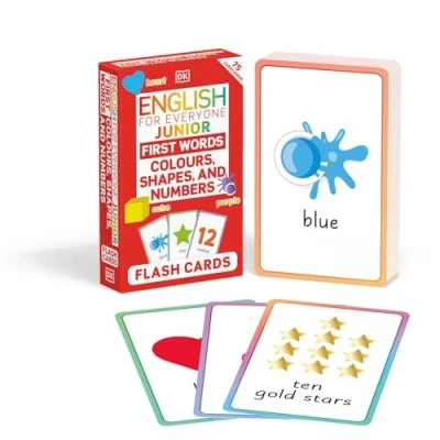 Afbeelding van English for Everyone Junior First Words Colours, Shapes, and Numbers Flash Cards
