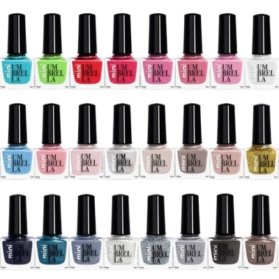 Afbeelding van 24 klassieke nagelvernisset, verschillende kleuren, 5 ml, gemaakt in de EU (set C)