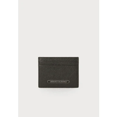 Afbeelding van Armani Exchange heren Pasjeshouder met logo in de kleur Diepzwart