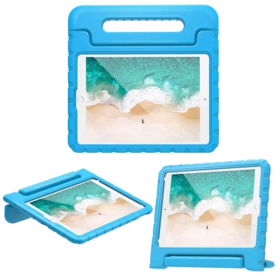 Afbeelding van Apple iPad 10.2 (2020) Hoes: iMoshion Kidsproof Backcover met handvat Shockproof/Valbescherming Softcase,Backcover Blauw Siliconen En TPU (
