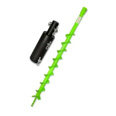 Afbeelding van WERHE grondboor voor boormachine met adapter van 25mm naar 20mm ⌀50 mm, 80cm lengte grondboor, boomverplantingsboor, grondgatboor, heiboor, duikerboor boorpunt en hardmetalen bladen