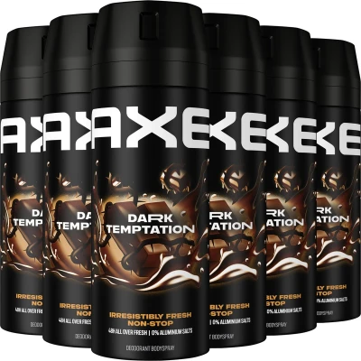Afbeelding van 6x Axe Deodorant Bodyspray Dark Temptation 150 ml