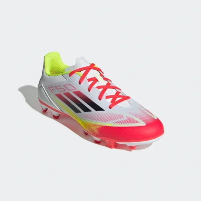 Afbeelding van adidas Performance F50 CLUB FG/MG Voetbalschoenen met Kunststof noppen, Heren, Maat: 39 1/3, Footwear white/core black/solar yellow