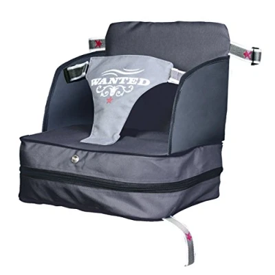 Afbeelding van roba 1949NRS1,Boosterstoel, mobiel opblaasbaar kinderzitje met verhoogde zijdelen, flexibele zitverhoging voor thuis en onderweg,1 stuk (1er pakket),grijs