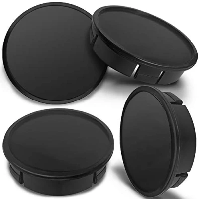 Afbeelding van SkinoEu Set van 4 x 60 mm universele zwarte aluminium velg naafdoppen velgen doppen velgdoppen wieldoppen wielnaafdop naafdop CX 0