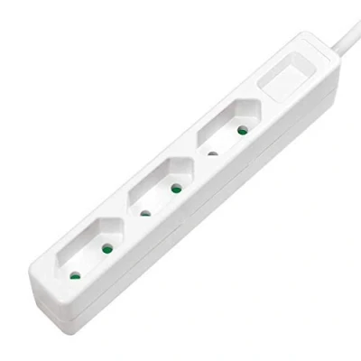 Afbeelding van Faconet® 3 voudige stekkerdoos smal 1,5 meter aansluitkabel wit