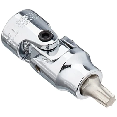 Afbeelding van KS Tools, Dopsleutel + dopmoer, 1/4&quot; CHROMEplus Scharnierende Bit Socket