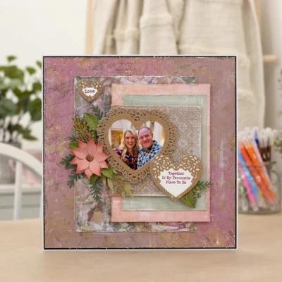 Afbeelding van Gemini Elements Lace Nesting Snijmal Swirling Heart Frames