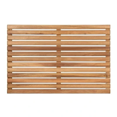 Afbeelding van WENKO Acacia Doucherooster voor binnen en buiten, van acaciahout, douche of zwembad, antislip, 55 x cm, naturel, 60 2,5 40 cm