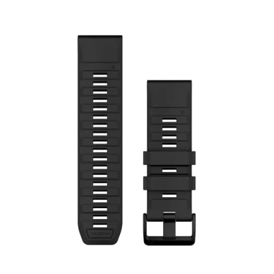 Afbeelding van Garmin Band met snelsluiting (26 mm, Silicone, Diverse), Horlogebandjes, Zwart