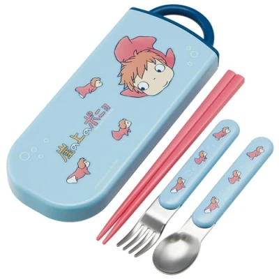 Afbeelding van Ghibli Ponyo on the Cliff Set Eetstokjes Lepel vork in de Oceaan