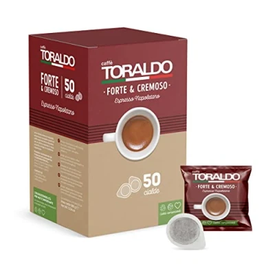Afbeelding van CAFFÈ TORALDO MISCELA FORTE &amp; CREMOSO Box 50 PADS ESE44 7.2g