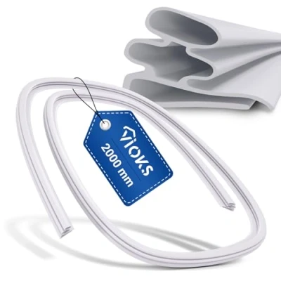 Afbeelding van VIOKS Deurafdichting, 2 m, om zelf te maken, wit, voor koelkast/afdichting op maat snijden, accessoires koelvriescombinatie, koelkast