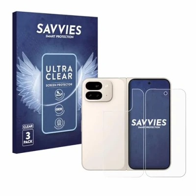Afbeelding van Savvies (6 Stuks) Schermbeschermer voor Google Pixel 9 Pro Fold (Voor+Achter) Screen Protector Ultra Transparant