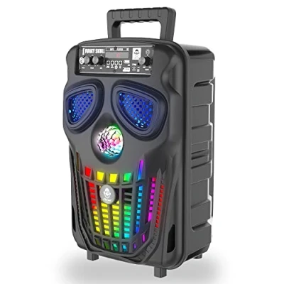 Afbeelding van Idance Bluetooth PartyBox Funky Skull FS400 Draagbare Party luidspreker met lichteffecten
