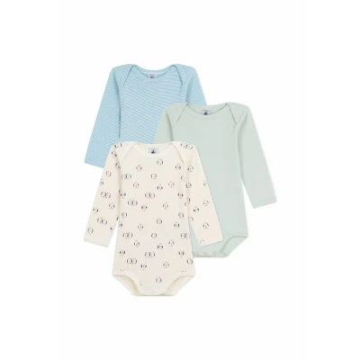 Afbeelding van Petit Bateau 3 PACK Unisex Body multicoloured voor kinderen, Maat: 74/80, Multi/coloured