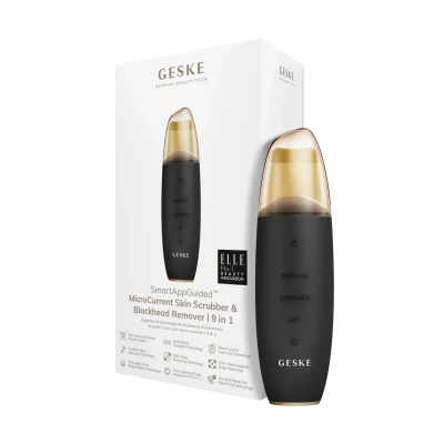 Afbeelding van GESKE SmartAppGuided™ MicroCurrent Skin Scrubber &amp; Blackhead Remover 9 in 1 Tools huidverzorging Gezichtsreiniging Anti aging en reiniging Professionele facelift Mee eter verwijderaar
