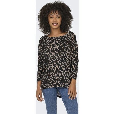 Afbeelding van ONLY Onlelcos Trui, Dames, Maat: Medium, Black/beige