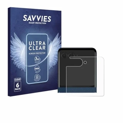 Afbeelding van Savvies Screenprotector voor Motorola Razr 60 (Achterdisplay) Folie Beschermfolie transparant (6 Stuks)