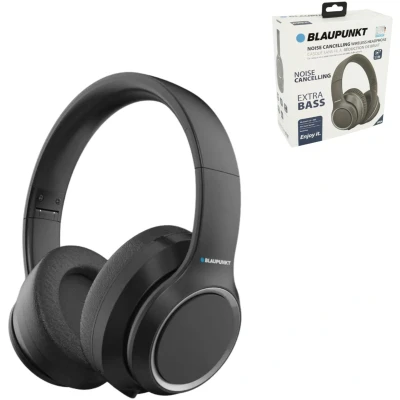 Afbeelding van Blaupunkt BLP4220 bluetooth koptelefoon met noise canceling zwart