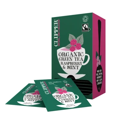 Afbeelding van Thee Clipper green raspberry mint bio 25 zakjes