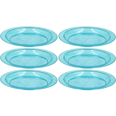 Afbeelding van 6x Bordje plastic blauw 20 cm kunststof/plastic Bordjes