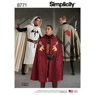 Afbeelding van Simplicity SimplicityPattern 8771 Unisex Capes, Papier, Wit, ONE MAAT