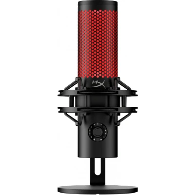 Afbeelding van HyperX USB microfoon voor gaming, streaming en podcasting, met on board controls, led verlichting, Quick Release Shock Mount ingebouwde arm/standmontage, pc, Mac, PS5, PS4, C zwart
