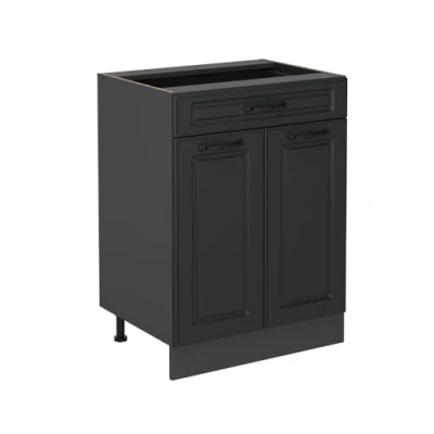 Afbeelding van Vicco Keukenonderkast R Line, Antraciet landhuis/Antraciet, 60 cm met lade, zonder werkblad