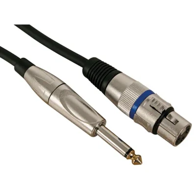 Afbeelding van Professionele Xlr Kabel Vrouwelijk naar Monojack 6.35mm Mannelijk (10M)