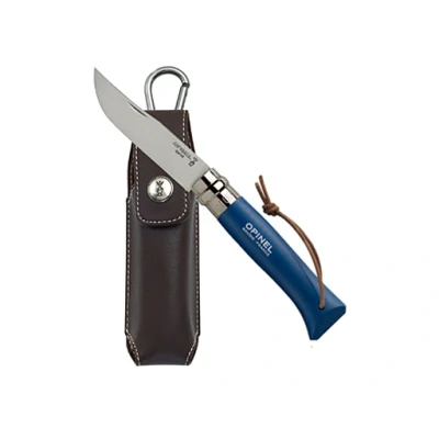 Afbeelding van Vouwmes Inox No. 8 Origins Tradition Blauw Opinel Hoesje