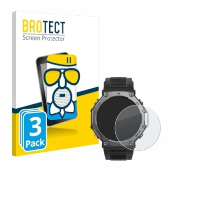Afbeelding van BROTECT Antireflecterende Glas Screen Protector Mat voor Huami Amazfit T Rex 3 (3 Stuks) Schermbeschermer [Beschermglas Folie niet Gehard Glas]