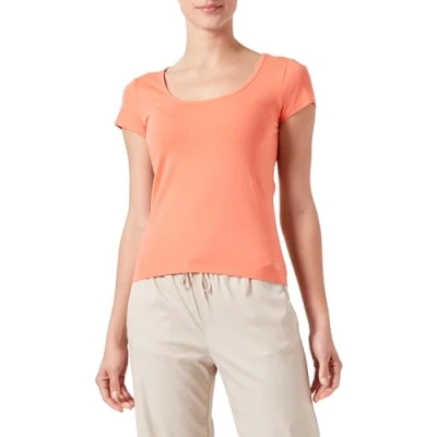 Afbeelding van QS Tshirt basic, Dames, Maat: XXL, Orange