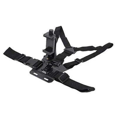 Afbeelding van Borstharnas voor camera, verstelbare borstbandhouder GoPro SJCAM Xiaoyi, met klem mobiele telefoon van 5,5 tot 10 cm