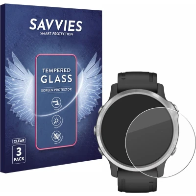 Afbeelding van Savvies Tempered Glass Screen Protector voor Garmin Fenix 6S / Pro (3 Stuks) 9H Gehard Glas Scherm Beschermer
