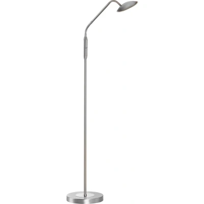 Afbeelding van Fischer &amp; Honsel Vloerlamp Tallri 1x LED 7,5 W (incl.) Mat Nikkelkleurig Metaal Satijnglas