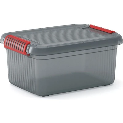 Afbeelding van KIS 237490 Opbergbox K Latch Stapelbaar (b x h d) 390 180 290 mm Rook grijs, Doorschijnend 1 stuk(s)