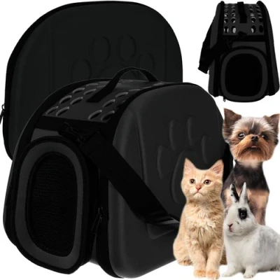 Afbeelding van Purlov Transporter Tas Voor Hond/Kat Zwart