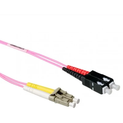 Afbeelding van Glasvezelkabel OM4 LC/SC 20 meter (Duplex, 50/125μm, UPC)
