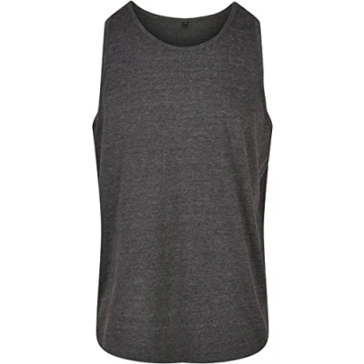 Afbeelding van Herentanktop &#039;Basic&#039; met ronde hals Charcoal S
