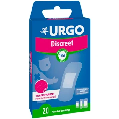 Afbeelding van Urgo Discrete pleisters transparante afzonderlijke ter bescherming van bovenste wonden 3 maten 20 verbanden