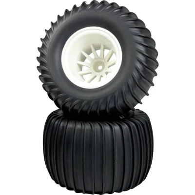 Afbeelding van Absima 1:10 Monstertruck Complete wielen Sand Wit 2 stuk(s)