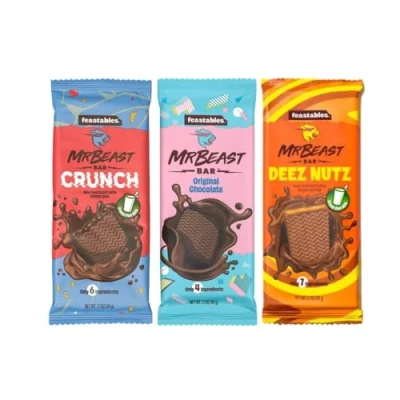 Afbeelding van Feastables MrBeast Try Pack 3 stuks Original/Deez Nutz/Milk Crunch
