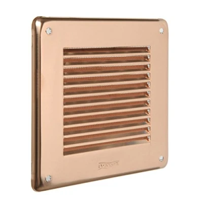Afbeelding van La Ventilazione GRA10R Vierkant Overlappend rooster, Koper, 140 x mm
