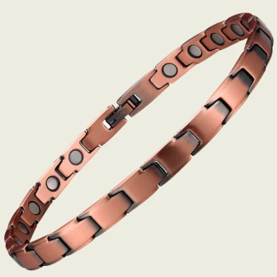 Afbeelding van Luxe gezondheidsarmband magnetisch koper 0,7 cm