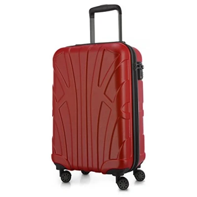 Afbeelding van Suitline handbagage harde koffer, cabinekoffer, TSA, 55 cm, ca. 34 liter, 100% ABS mat rood