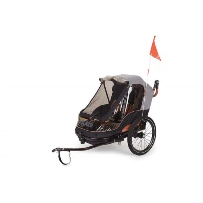 Afbeelding van Bobike TRAILER 2 IN 1 Grijs BikeTotaal.nl